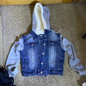 Jean jacket/ sweatshirt